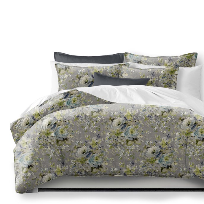 Athena Linen Heather Gray Comforter and Pillow Sham(s) Set - Size King / California King Thumbnail