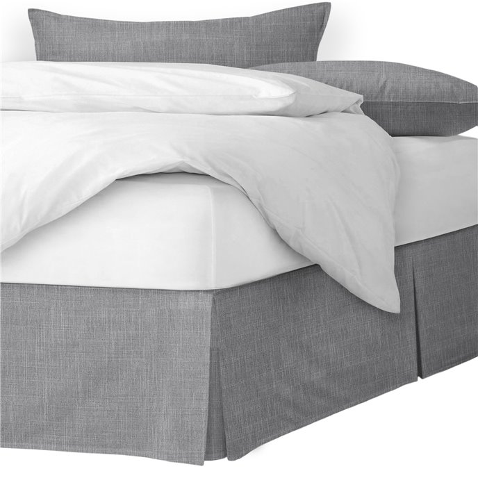 Austin Gray Platform Bed Skirt - Size Twin 15" Drop Thumbnail