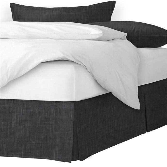 Austin Charcoal Platform Bed Skirt - Size Full 15" Drop Thumbnail