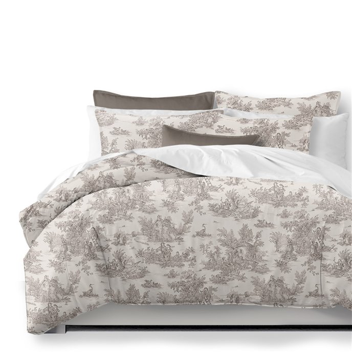 Bouclair Beige Duvet Cover and Pillow Sham(s) Set - Size Queen Thumbnail