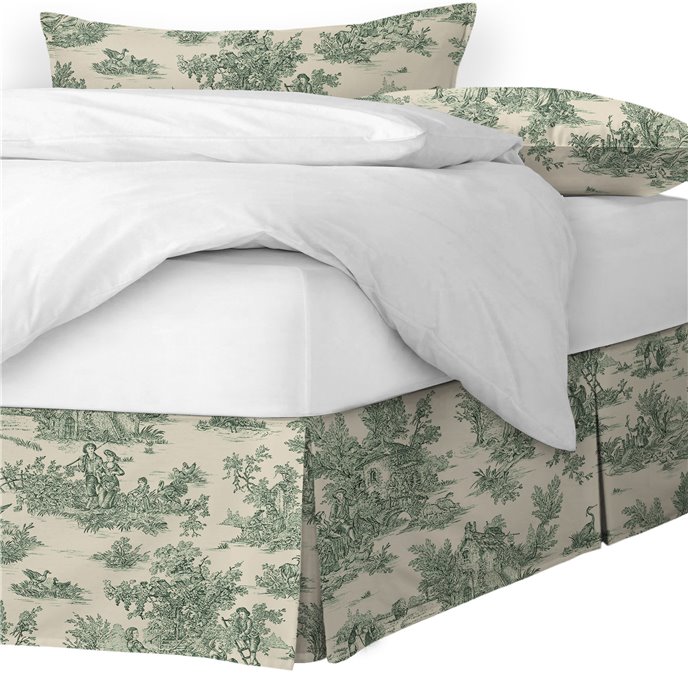 Bouclair Green Platform Bed Skirt - Size Queen 18" Drop Thumbnail