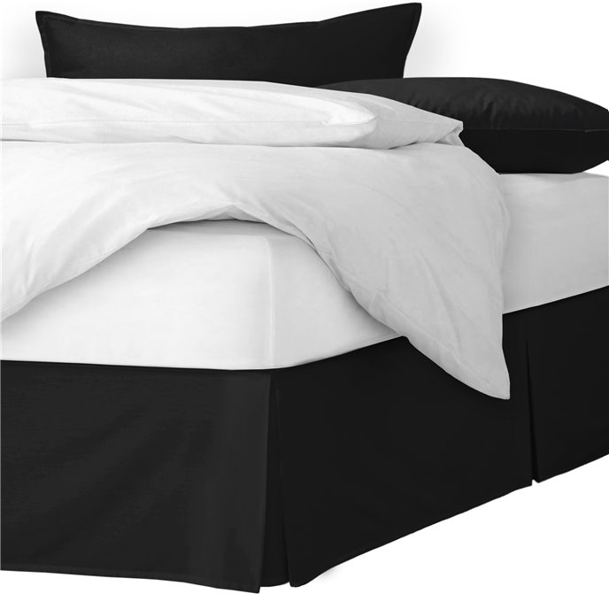 Braxton Black Platform Bed Skirt - Size Queen 18" Drop Thumbnail