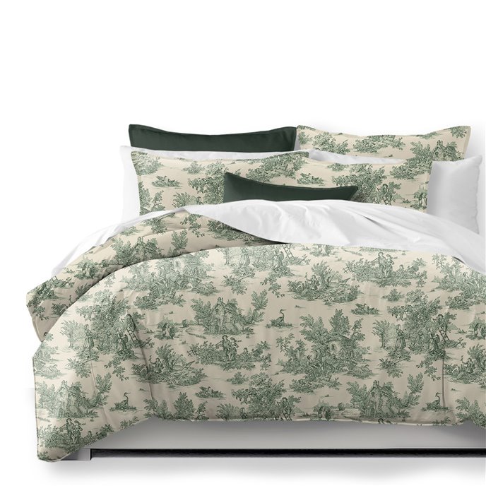 Bouclair Green Duvet Cover and Pillow Sham(s) Set - Size Full Thumbnail