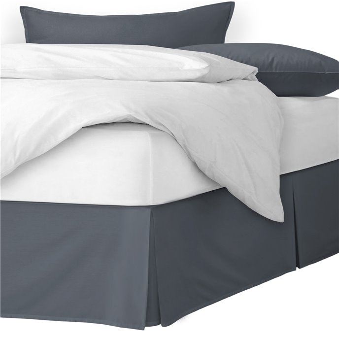 Braxton Gray Platform Bed Skirt - Size King 18" Drop Thumbnail