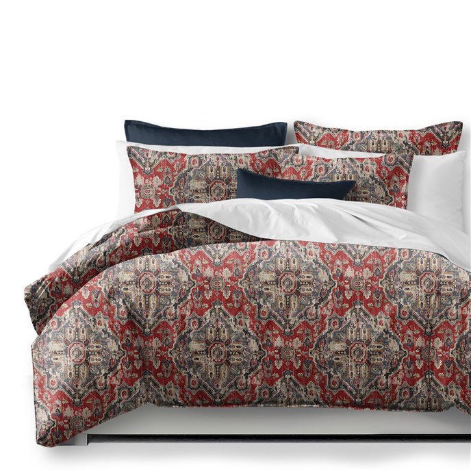 Charvelle Red/Blue Comforter and Pillow Sham(s) Set - Size Queen Thumbnail