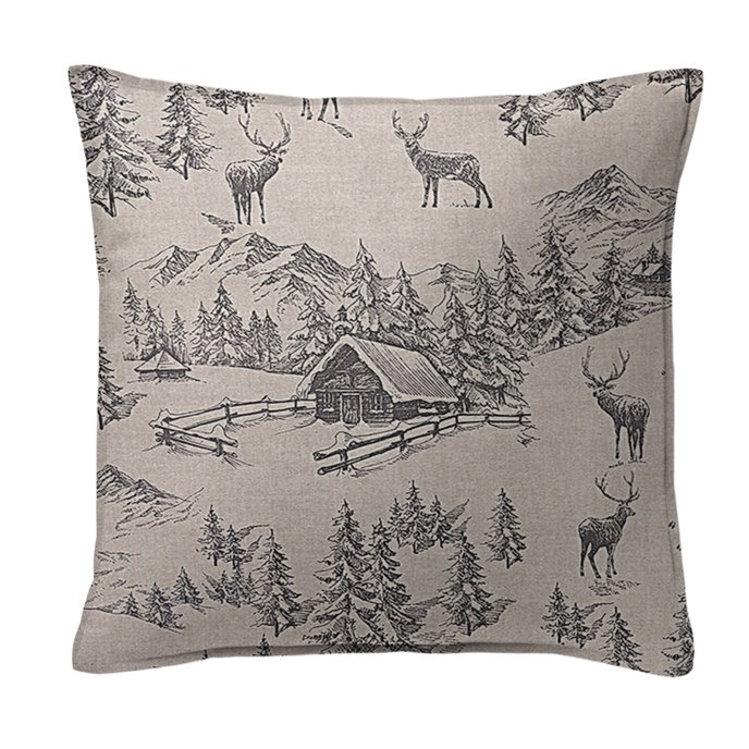 Cross Country Natural Decorative Pillow - Size 24" Square Thumbnail