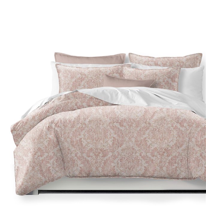 Damaskus Linen Blush Duvet Cover and Pillow Sham(s) Set - Size Twin Thumbnail