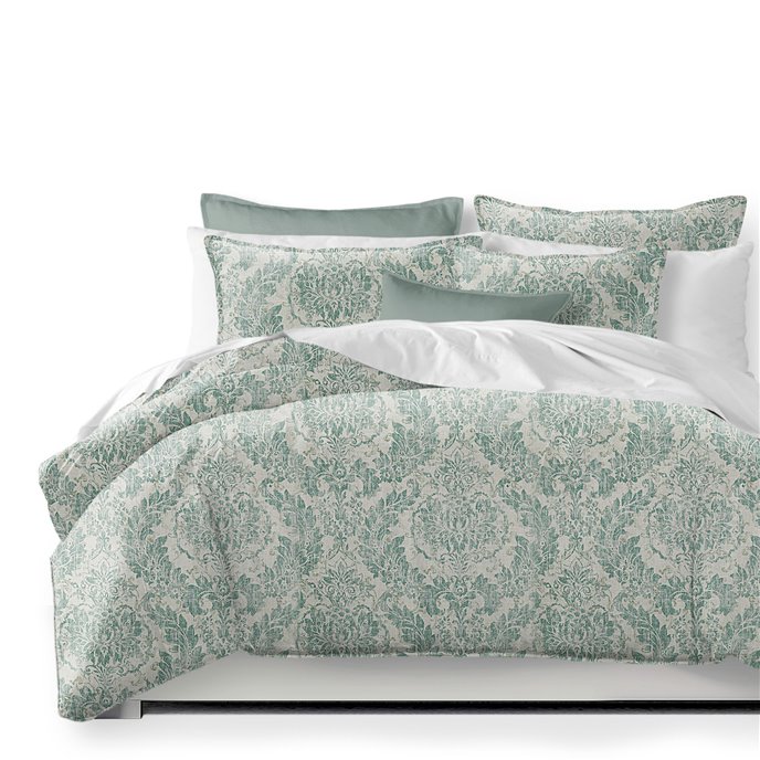 Damaskus Linen Mist Coverlet and Pillow Sham(s) Set - Size Super King Thumbnail