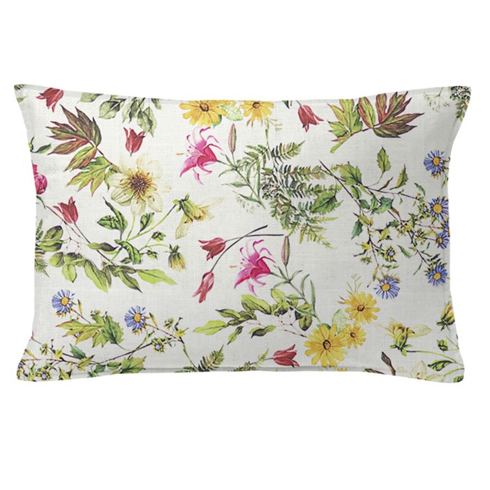 Destiny White Multi/Floral Decorative Pillow - Size 14"x20" Rectangle Thumbnail