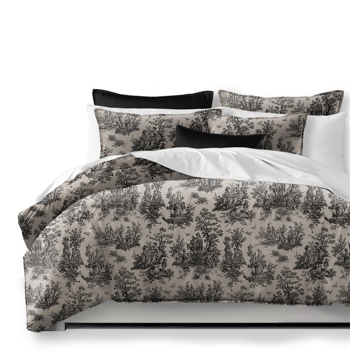 Ember Natural/Black Comforter and Pillow Sham(s) Set - Size Super Queen Thumbnail