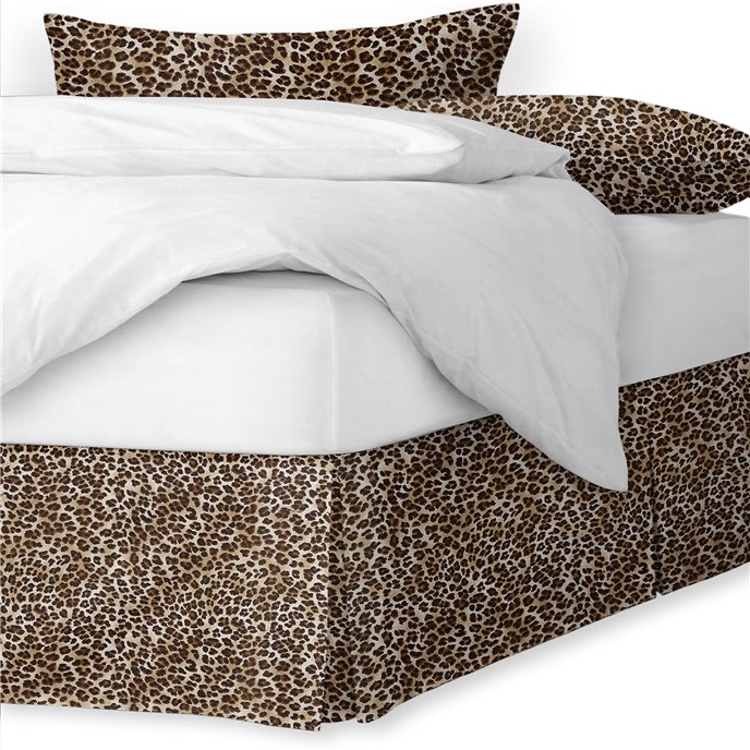 Jolene Animal Print Black Platform Bed Skirt - Size Queen 18" Drop Thumbnail