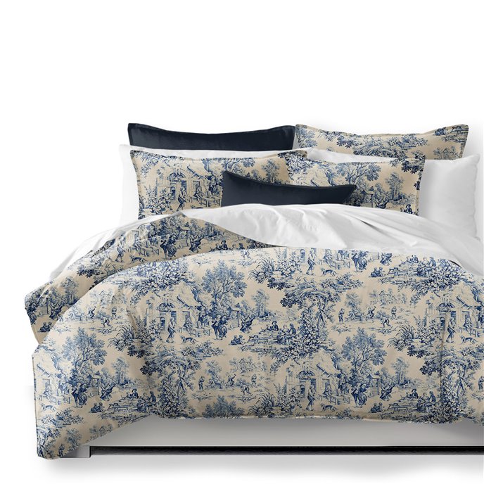 Maison Toile Blue Duvet Cover and Pillow Sham(s) Set - Size Queen Thumbnail