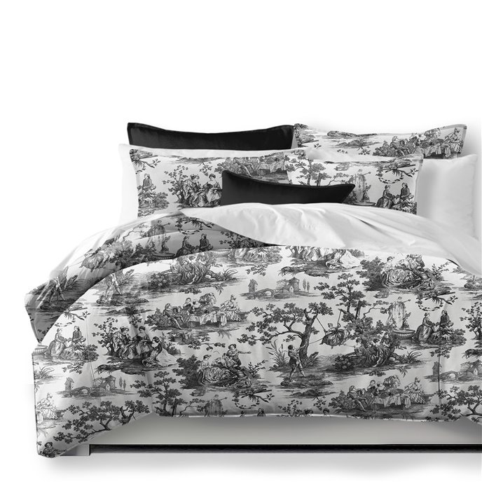 Malaika Black Duvet Cover and Pillow Sham(s) Set - Size Twin Thumbnail