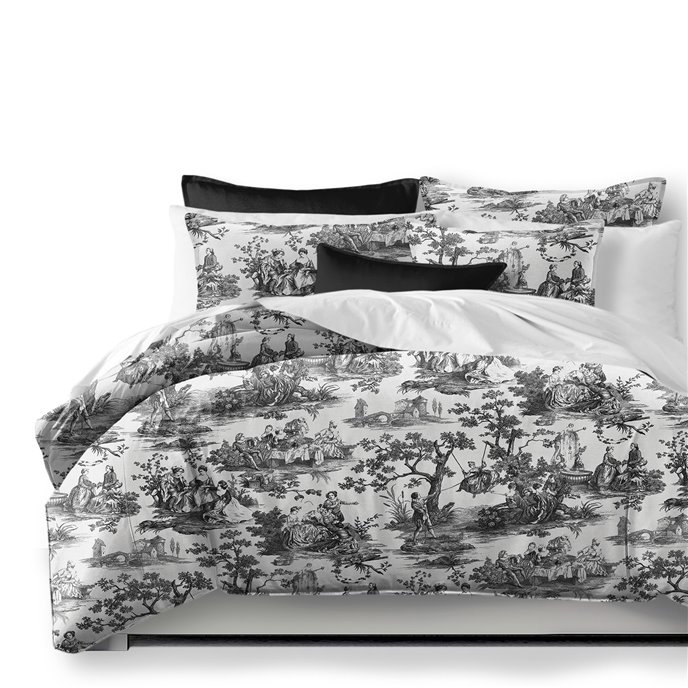 Malaika Black Comforter and Pillow Sham(s) Set - Size Super Queen Thumbnail