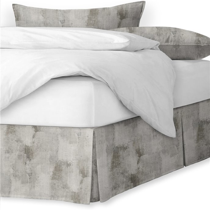 Thiago Linen Taupe  Platform Bed Skirt - Size King 15" Drop Thumbnail