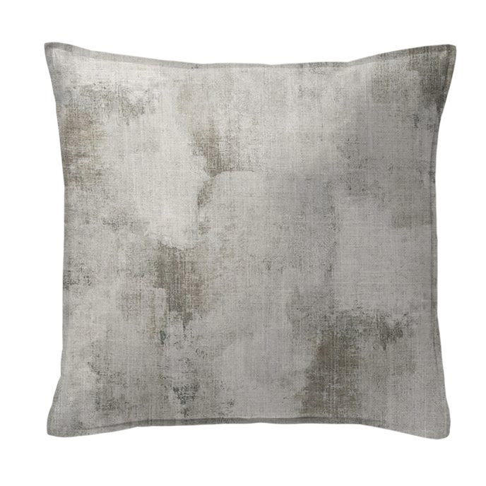 Thiago Linen Taupe  Decorative Pillow - Size 24" Square Thumbnail