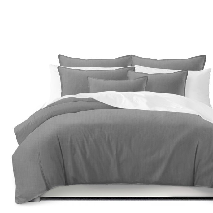 Ancebridge Dove Gray Duvet Cover and Pillow Sham(s) Set - Size Twin Thumbnail