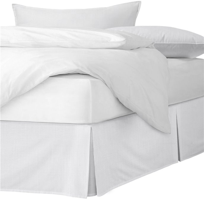 Ancebridge Bright White Platform Bed Skirt - Size Full 15" Drop Thumbnail