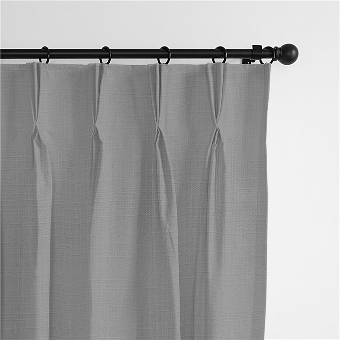 Ancebridge Dove Gray Pinch Pleat Drapery Panel - Pair - Size 20"x144" Thumbnail