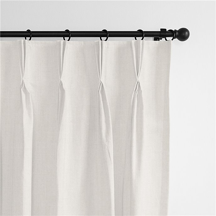 Sutton Pearl Pinch Pleat Drapery Panel - Pair - Size 40"x120" Thumbnail