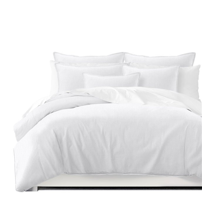 Sutton White Duvet Cover and Pillow Sham(s) Set - Size Super King Thumbnail