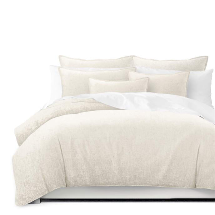 Juno Velvet Ivory Comforter and Pillow Sham(s) Set - Size Twin Thumbnail