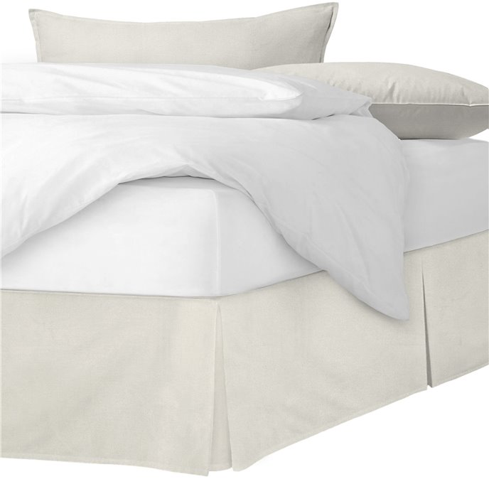 Vanessa Ivory Platform Bed Skirt - Size Twin 18" Drop Thumbnail