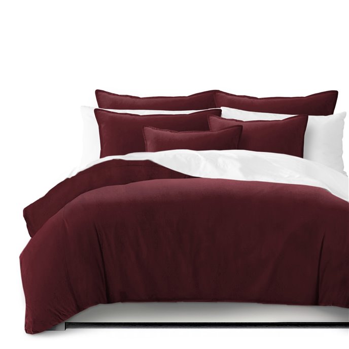 Vanessa Merlot Duvet Cover and Pillow Sham(s) Set - Size King / California King Thumbnail