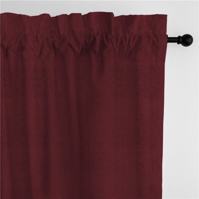 Vanessa Merlot Pole Top Drapery Panel - Pair - Size 50"x96" Thumbnail