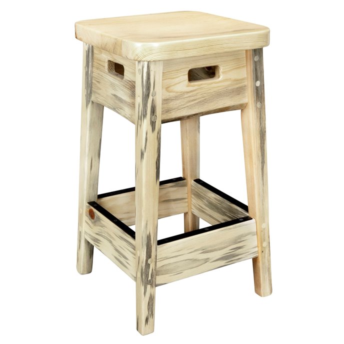 Big Sky Backless 30" Seat Height Barstool - Natural Clear Lacquer Finish Thumbnail