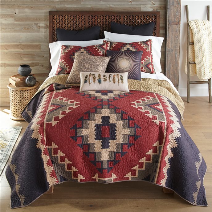 Mojave Red 3 PC Queen Quilt Set Thumbnail