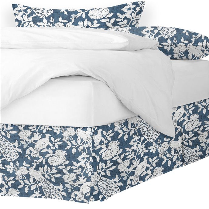 Lark Navy Twin Bed Skirt 15" drop Thumbnail