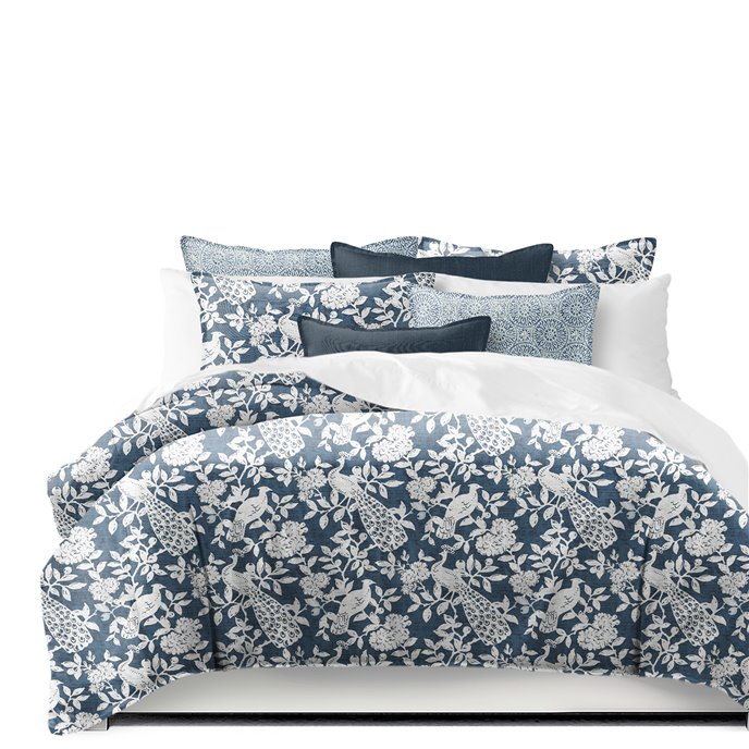 Lark Navy Super Queen Duvet Cover & 2 Shams Set Thumbnail