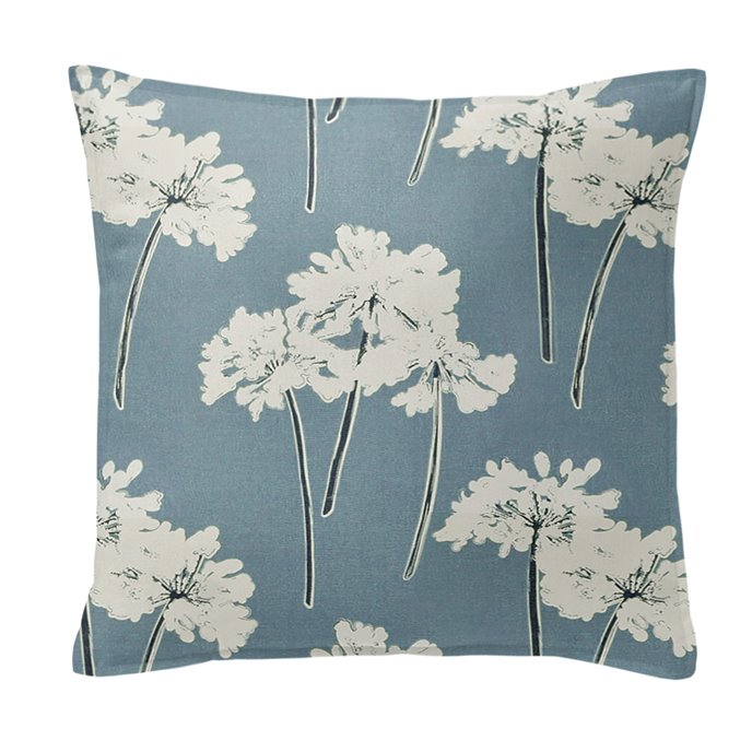 Summerfield Blue 18" SQ Decor Pillow w/ Feather Insert Thumbnail