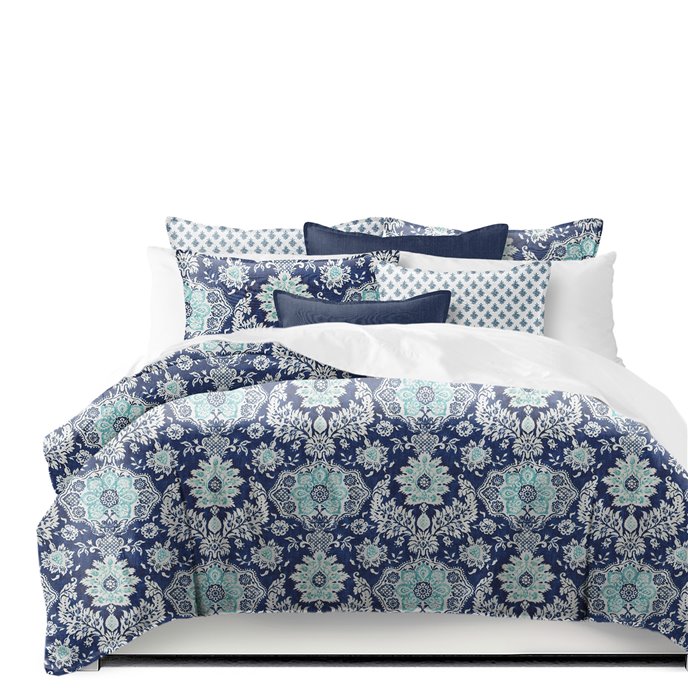 Osha Blue/Aqua Twin Coverlet & 1 Sham Set Thumbnail