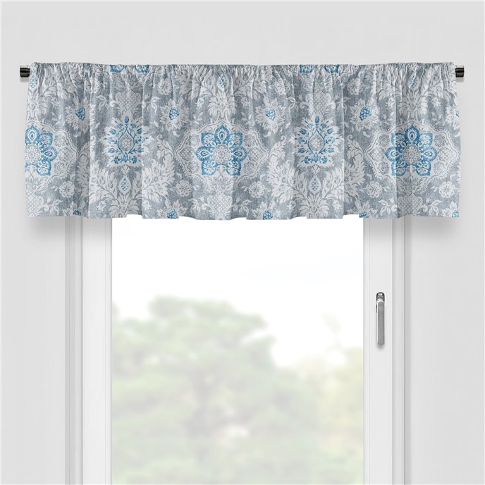 Osha Sky/Gray Tailored Valance Thumbnail