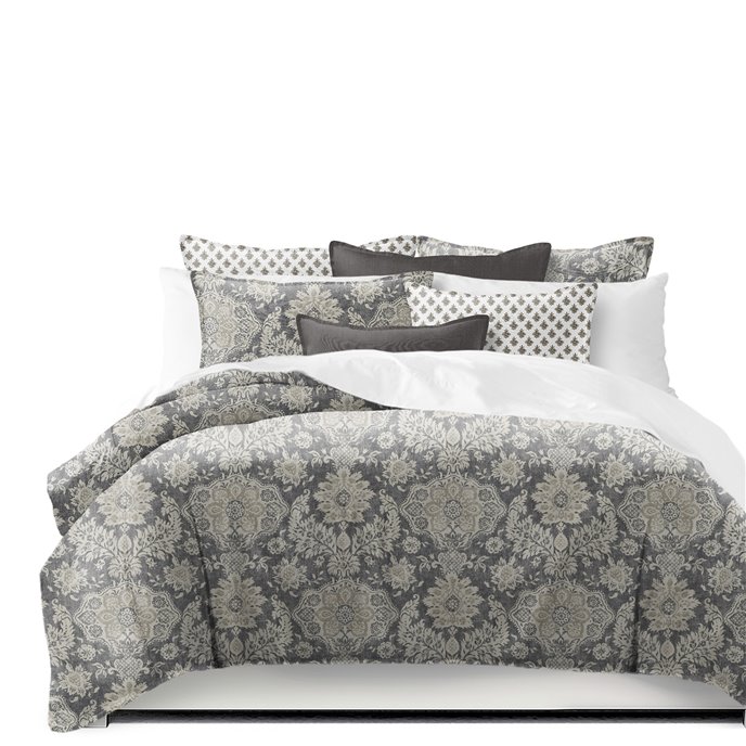 Osha Mocha/Charcoal Queen Comforter & 2 Shams Set Thumbnail