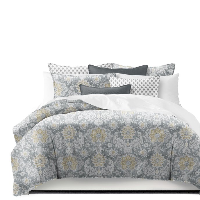 Osha Barley/Gray Twin Duvet Cover & 1 Sham Set Thumbnail