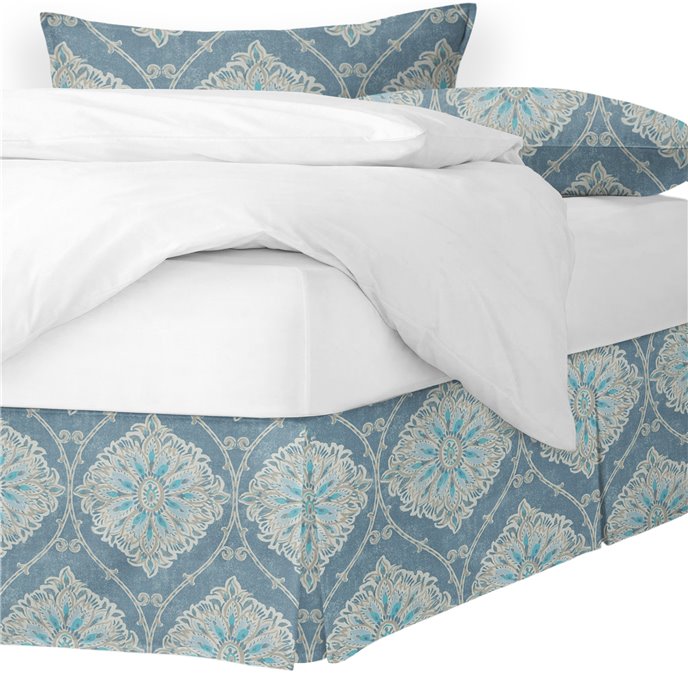 Bellamy Blue King Bed Skirt 15" drop Thumbnail