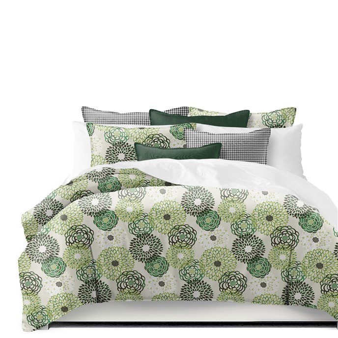 Gardenstow Green Queen Duvet Cover & 2 Shams Set Thumbnail