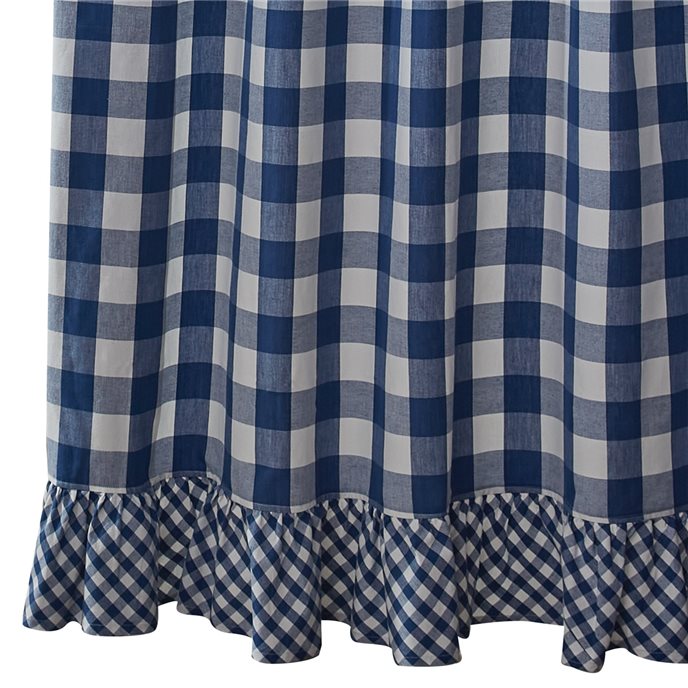 Wicklow Check Ruffled Shower Curtain 72X72 China Blue Thumbnail