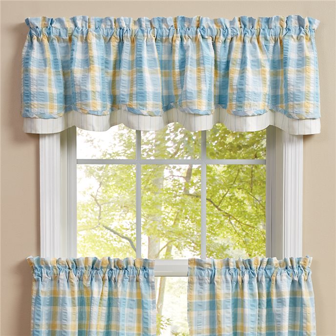 Forget Me Not Lined Layered Valance 72X16 Thumbnail