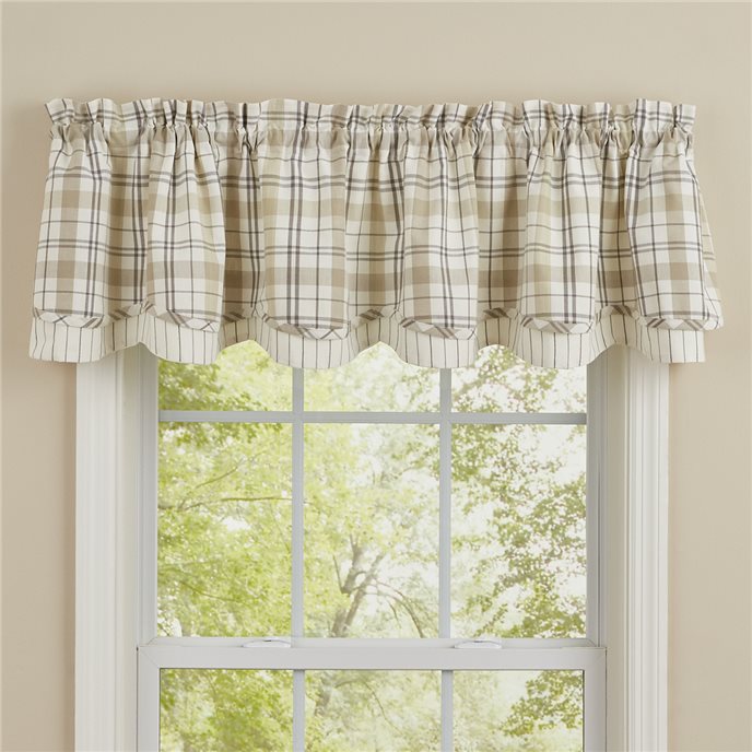 In The Meadow Plaid Lined Layered Valance 72X16 Thumbnail