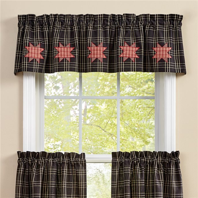 Farmhouse Star Lined Decorative Valance 60X14 Thumbnail