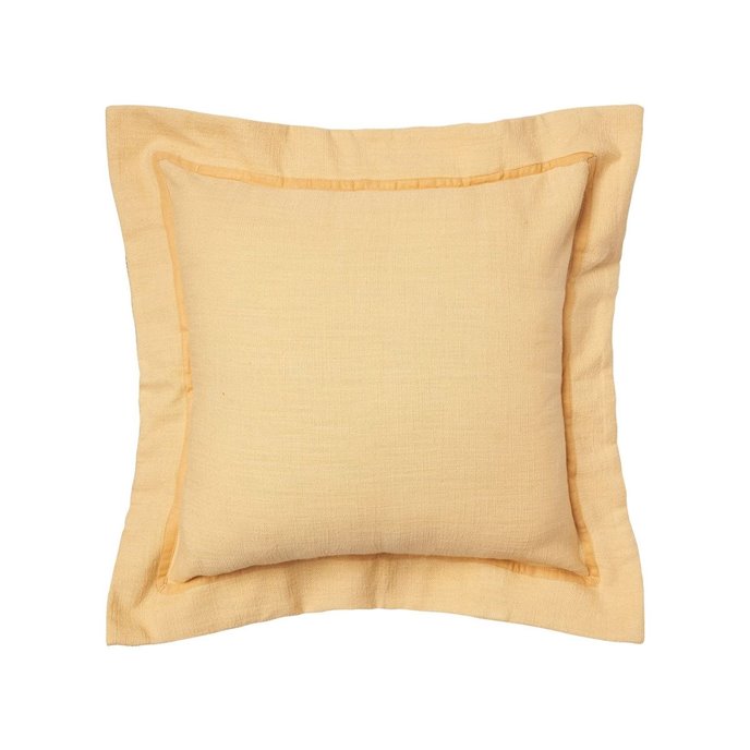 Cornsilk Flange Throw Pillow Thumbnail