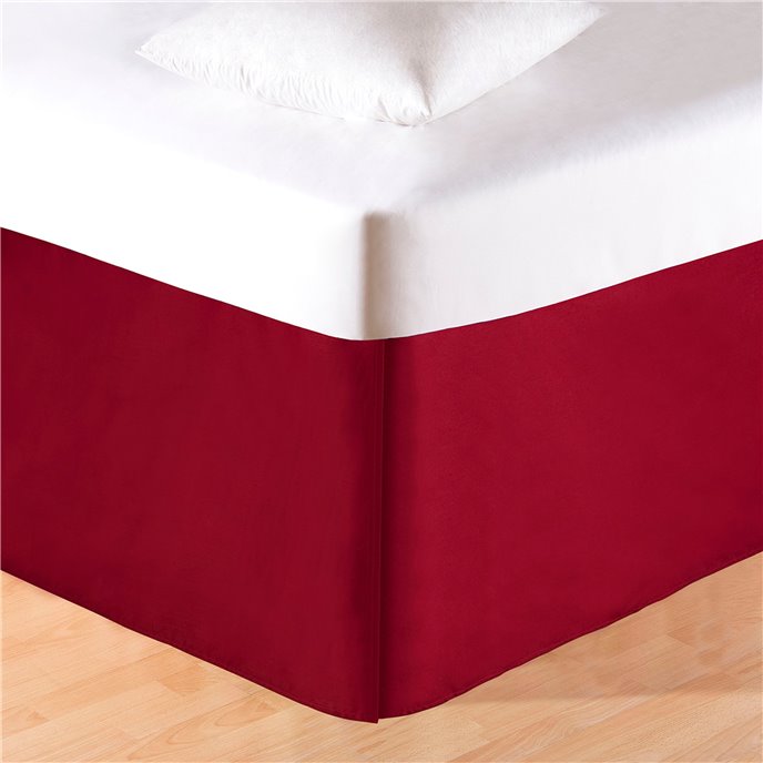 Solid Red Twin Bed Skirt Thumbnail