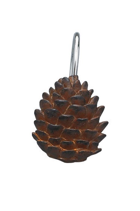 Pinecone Shower Curtain Hook Set of 12 Thumbnail