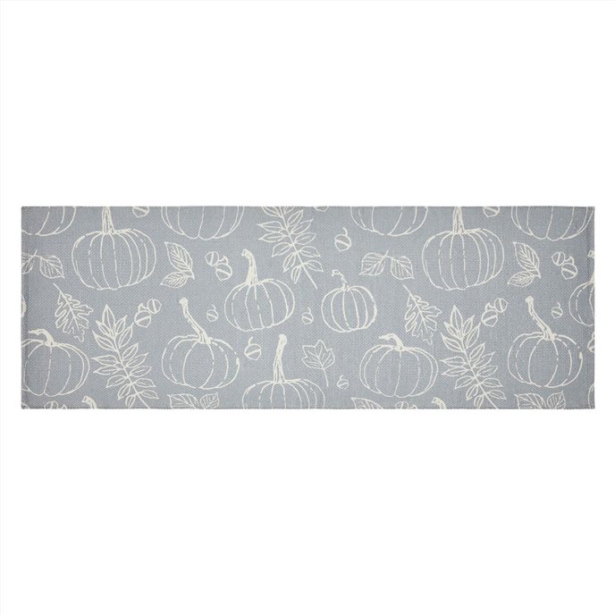 Silhouette Pumpkin Grey Indoor/Outdoor Rug Rect 17x48 Thumbnail