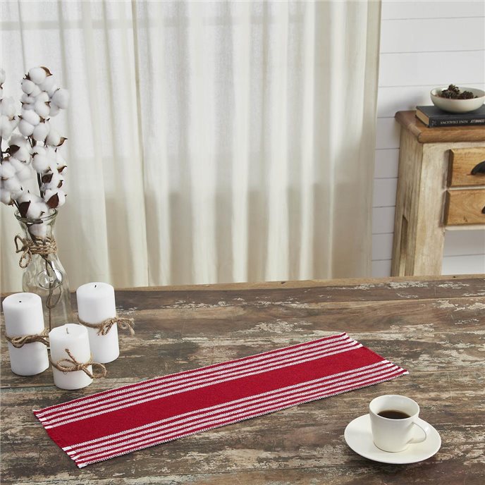 Arendal Red Stripe Runner Fringed 8x24 Thumbnail