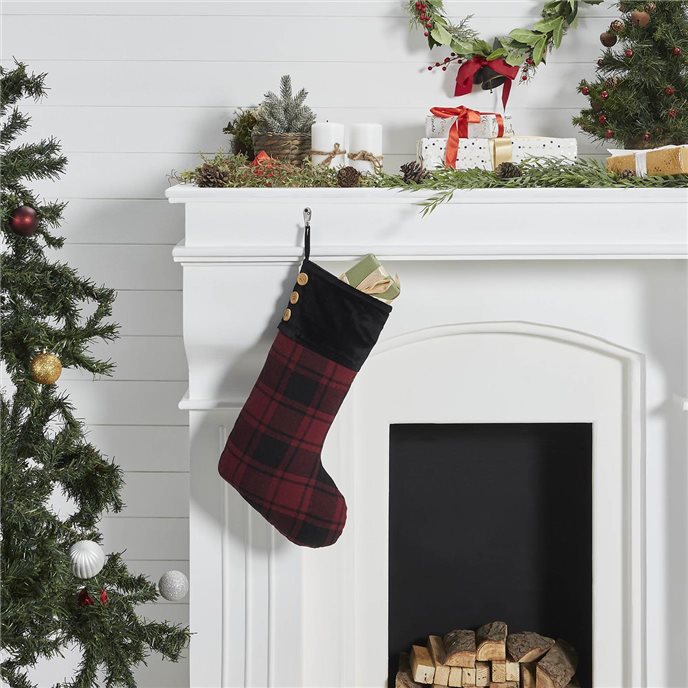 Cumberland Red Black Plaid Stocking 12x20 Thumbnail